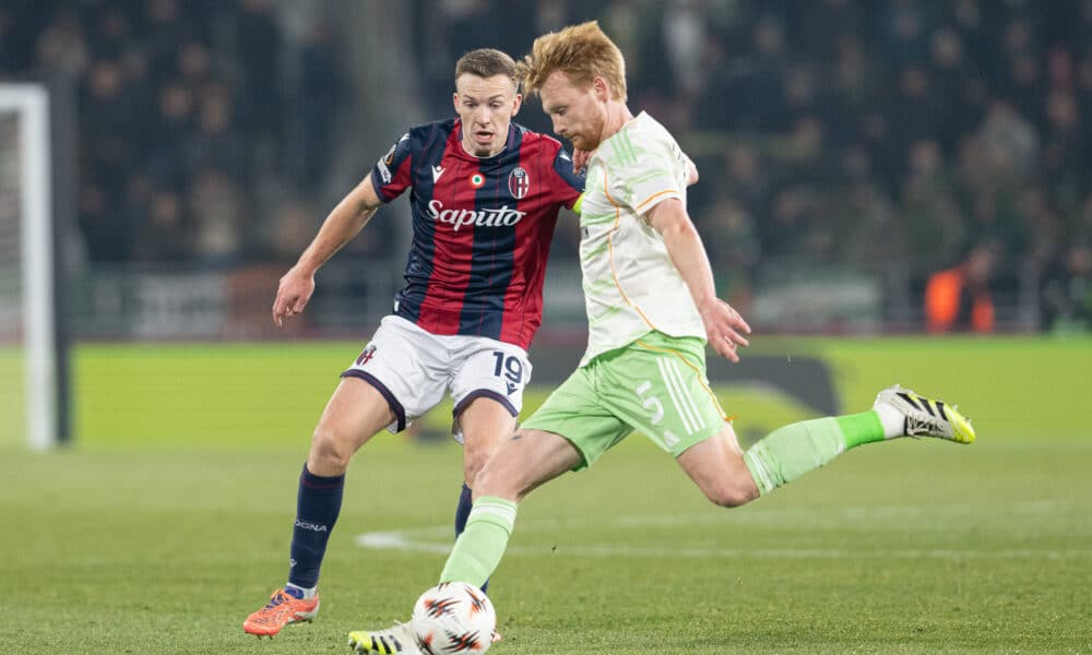 Lewis Ferguson in Bologna-Celtic 2-2 (©Damiano Fiorentini)
