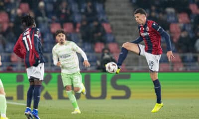 Nicolò Casale in Bologna-Celtic 2-2 (©Damiano Fiorentini)