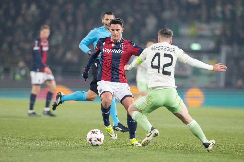 Nikola Moro in Bologna-Celtic 2-2 (©Damiano Fiorentini)