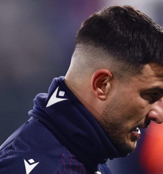 Riccardo Orsolini nel pre-partita di Bologna-Lazio (© Bologna Fc 1909)