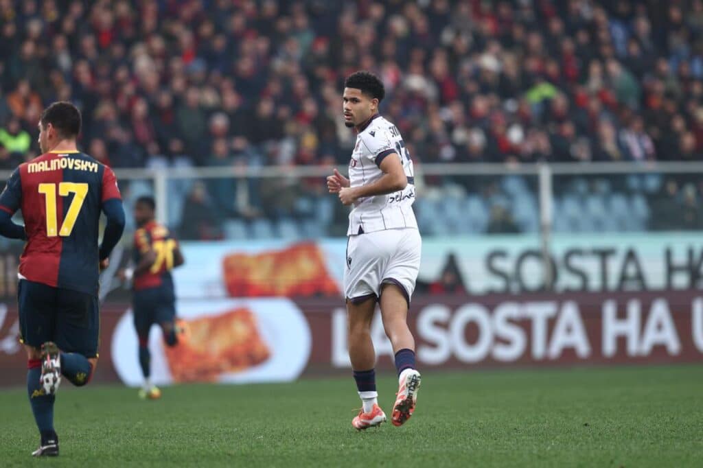 Simon Sohm durante Genoa-Bologna (© Bologna FC 1909)
