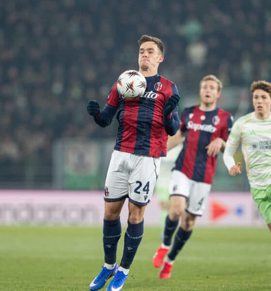 Thijs Dallinga in Bologna-Celtic 2-2 (©Damiano Fiorentini)