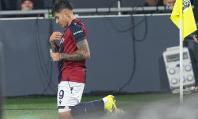 Santiago Castro esulta per la rete dell'1-0 crediti Damiano Fiorentini