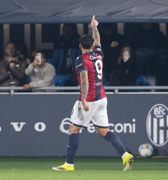 L'esultanza di Santiago Castro per l'1-0 in Bologna-Lazio (© Damiano Fiorentini)