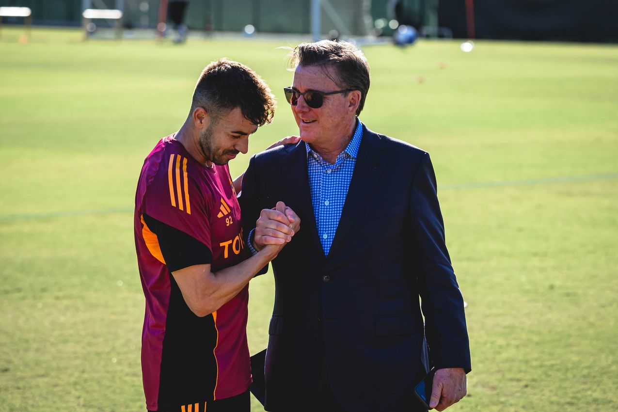 Dan Friedkin, presidente della Roma, con Stephan El Shaarawy (©As Roma)