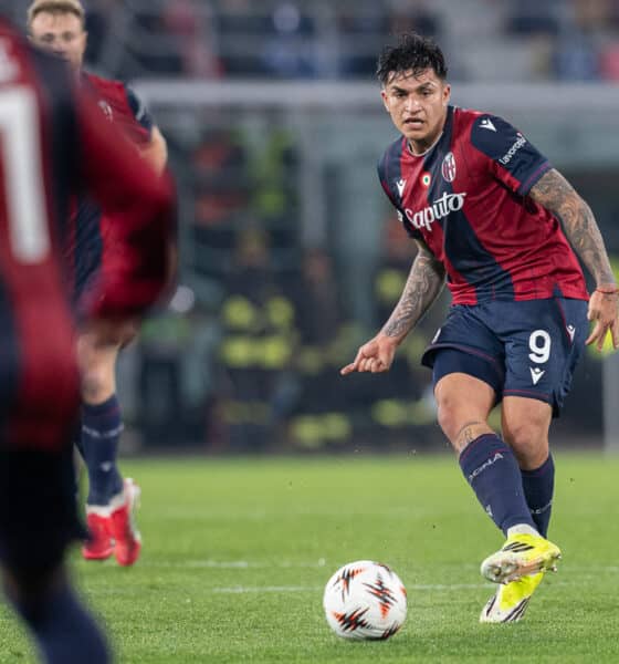 Santiago Castro, gol in Brann-Bologna 0-1 (© Damiano Fiorentini)