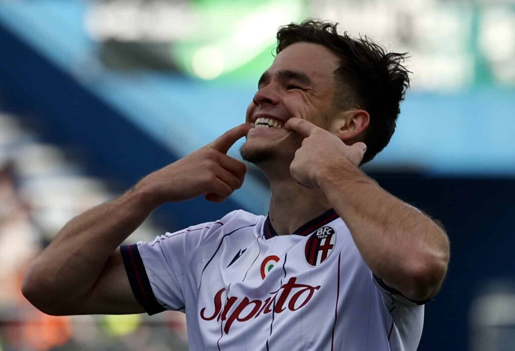 Thijs Dallinga, Sassuolo-Bologna (© Bologna FC 1909) Distanti e contenti