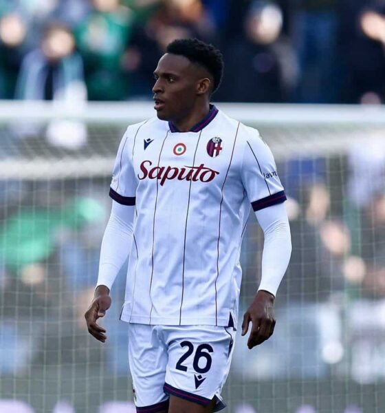 Jhon Lucumì in Sassuolo-Bologna 0-1 (© Bologna FC 1909)