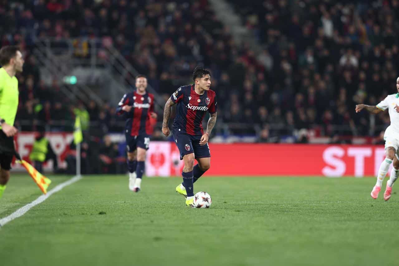 Santiago Castro durante Bologna-Roma