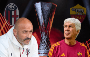 Vincenzo Italiano, allenatore del Bologna, e Gian Piero Gasperini, allenatore della Roma (© 1000cuorirossoblù)