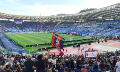 Tifosi del Bologna all'Olimpico per la finale di Coppa Italia (© 1000 Cuori Rossoblu)