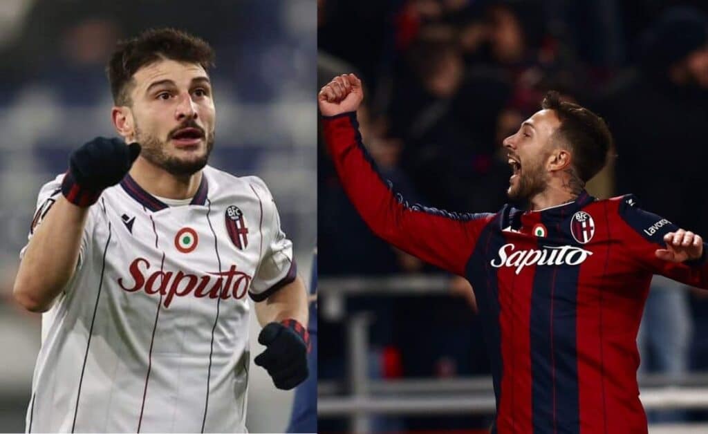 Riccardo Orsolini e Federico Bernardeschi (©Bologna FC 1909)