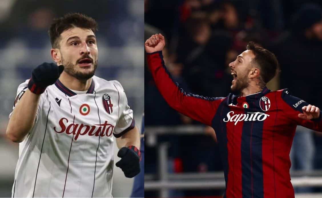 Riccardo Orsolini e Federico Bernardeschi (©Bologna FC 1909)