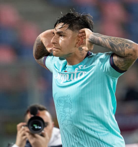 Castro festeggia il gol che poi verrà annullato in Bologna-Aston Villa (@Damiano Fiorentini)