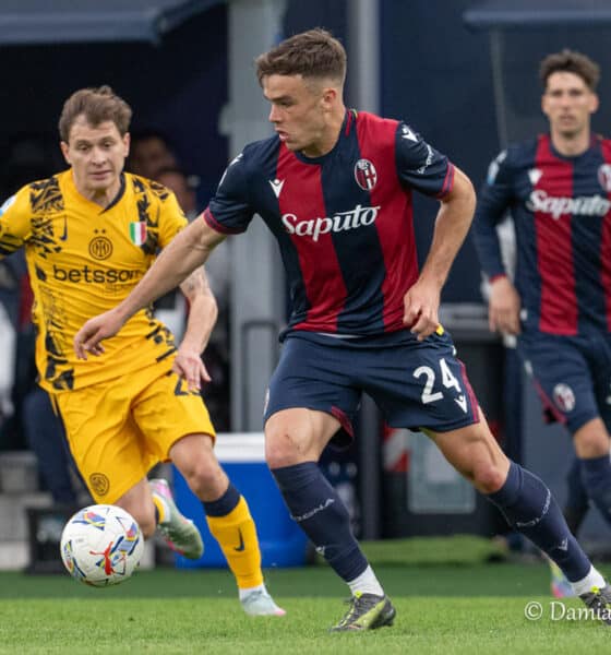 Thijs Dallinga in azione in Bologna-Inter (© Damiano Fiorentini)