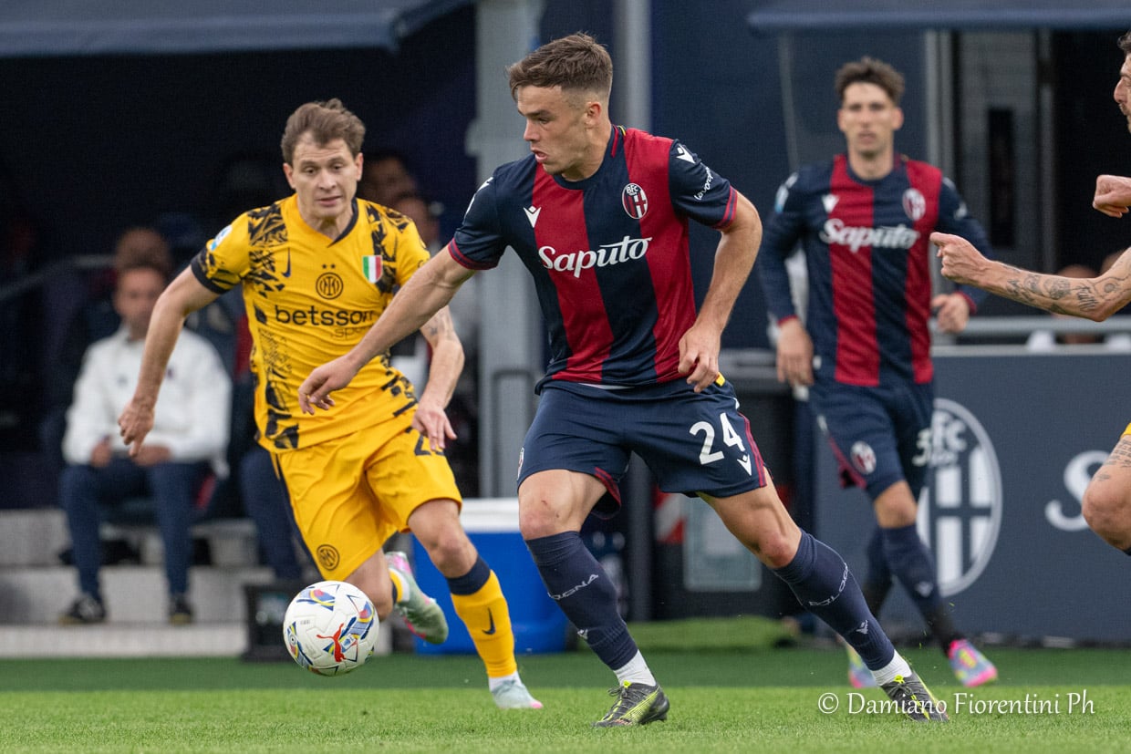 Thijs Dallinga in azione in Bologna-Inter (© Damiano Fiorentini)