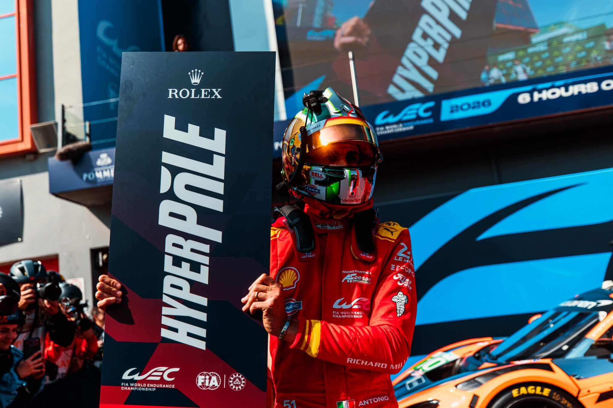 Antonio Giovinazzi dopo la Pole alla 6 Ore di Imola