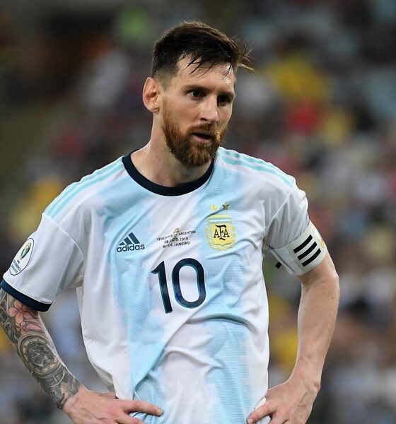 Lionel Messi con la maglia dell'Argentina (© Depositphotos)