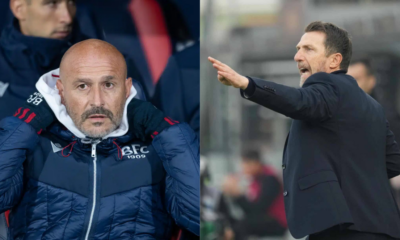 Vincenzo Italiano e Eusebio Di Francesco, Bologna-Lecce (© Damiano Fiorentini/Venezia FC)