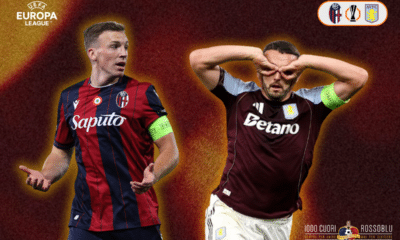 Lewis Ferguson e John McGinn, rispettivi capitani di Bologna e Aston Villa (© 1000 Cuori Rossoblù)