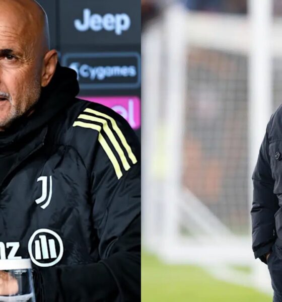 Luciano Spalletti, allenatore della Juventus, e Vincenzo Italiano, allenatore del Bologna