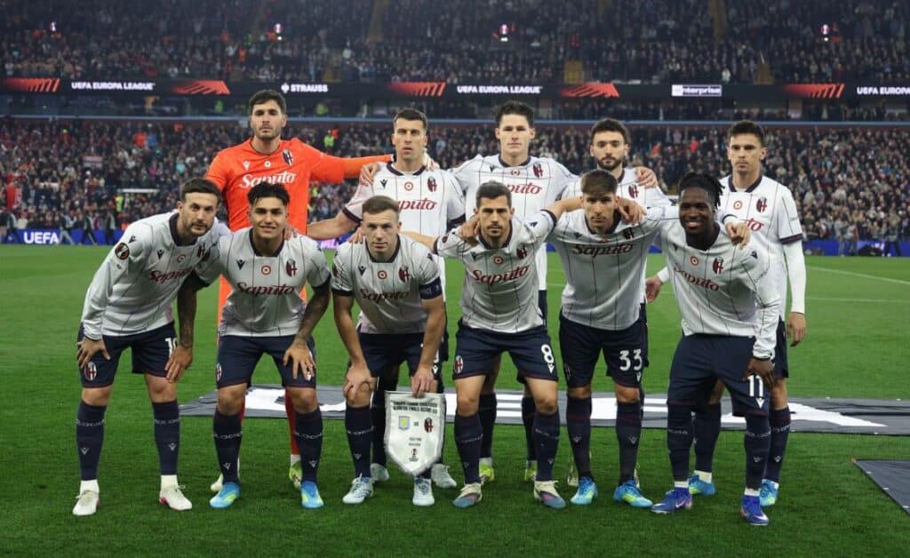 La formazione rossoblù titolare per Aston Villa-Bologna (© Bologna FC 1909)