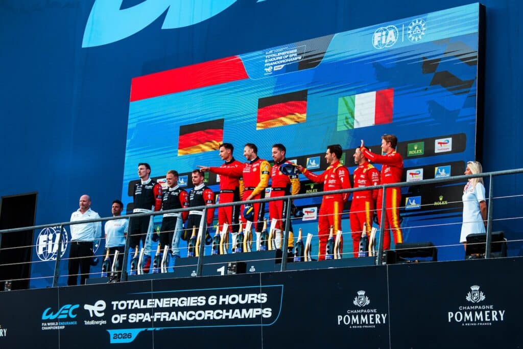 Il podio Hypercar a Spa (© DPPI / FIA WEC)