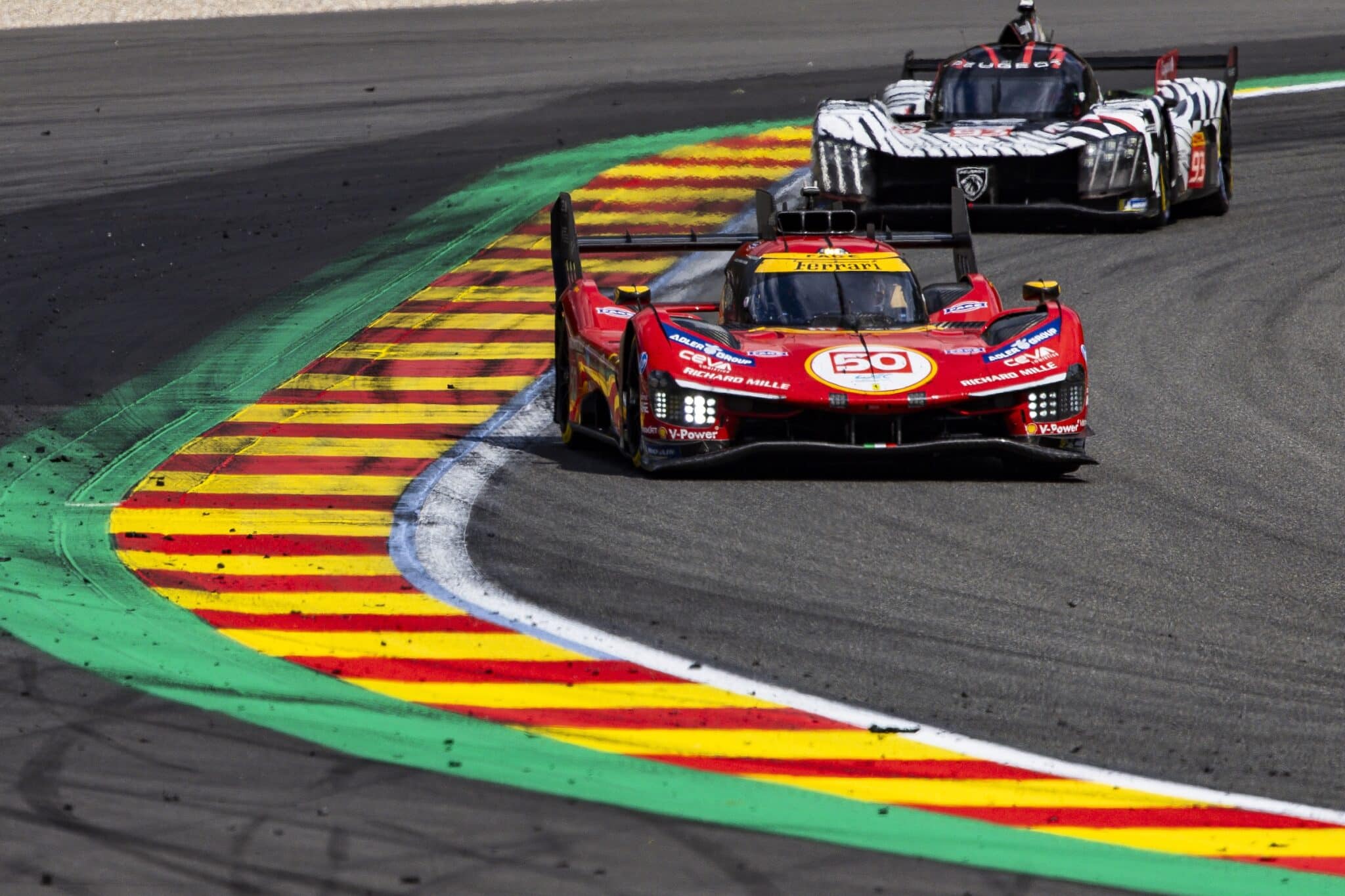 La #50 Ferrari durante la 6 Ore di Spa WEC (© DPPI / FIA WEC)