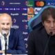 Vincenzo Italiano, tecnico del Bologna, e Antonio Conte, allenatore del Napoli