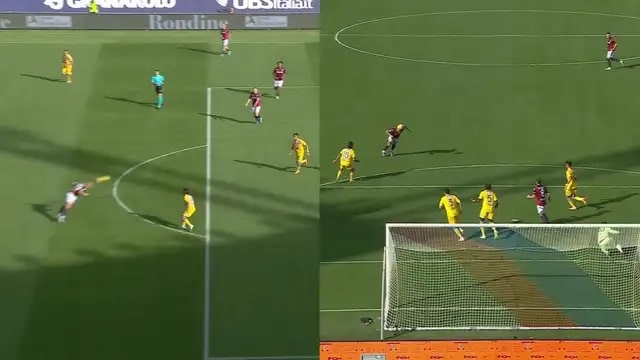 Lorenzo De Silvestri in gol contro il Frosinone (Screen dai video YouTube)