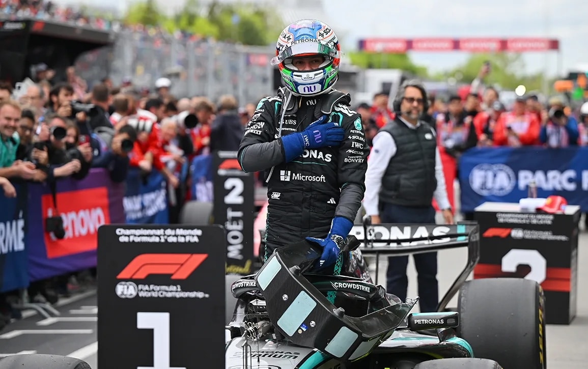Kimi Antonelli dopo la vittoria nel GP del Canada (© mercedesamgf1.com)