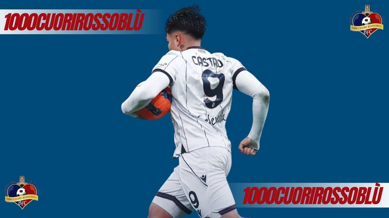Santiago Castro, in gol in Inter-Bologna 3-1 (©1000cuorirossoblù)