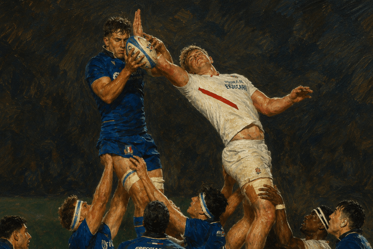 L'Italrugby batte l'Inghilterra al Sei nazioni per 23-18 (© Chatgpt 1000 cuori Rossoblù)