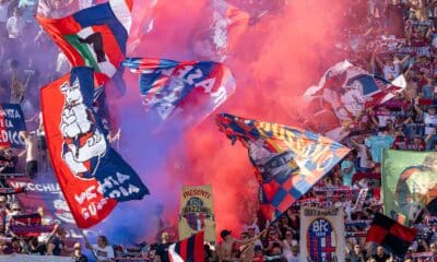 La Curva Andrea Costa durante Bologna-Inter 2025/26 (© Damiano Fiorentini)