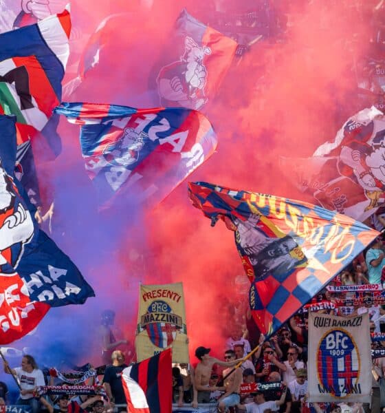 La Curva Andrea Costa durante Bologna-Inter 2025/26 (© Damiano Fiorentini)