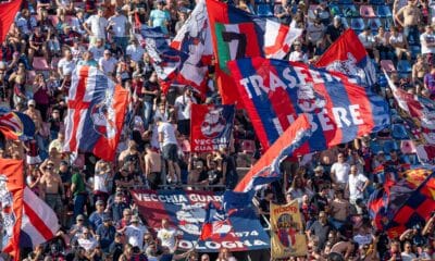 La Curva Andrea Costa durante Bologna-Inter 2025/26 (© Damiano Fiorentini)