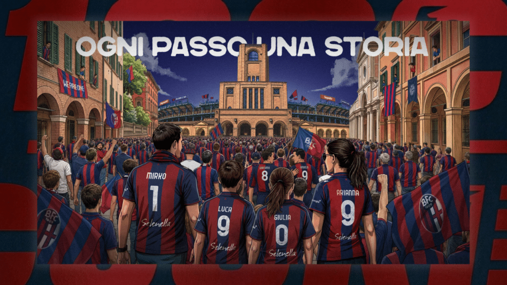 La Campagna abbonamenti del Bologna per la stagione 2026/27 "Ogni passo, una storia" (© 1000 Cuori Rossoblù)