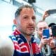Domenico Tedesco arrivato all'aeroporto Marconi di Bologna (© Ilaria Matteuzzi x 1000 Cuori Rossoblù)