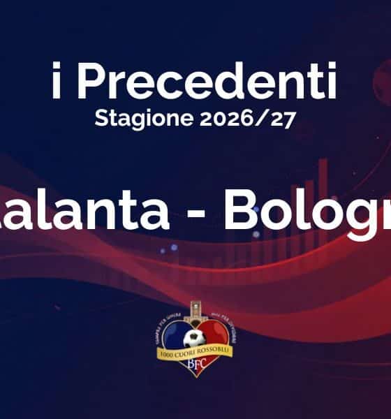 Statistiche e precedenti di Atalanta-Bologna, stagione 2026/27