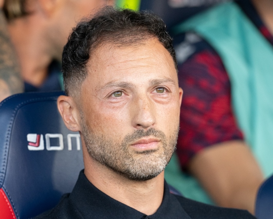 Tedesco in panchina per Bologna-Lazio (© Damiano Fiorentini x 1000 Cuori Rossoblu)