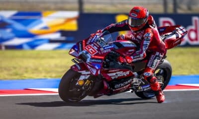 Marc Marquez in pista a Misano (© Ducati Media House)