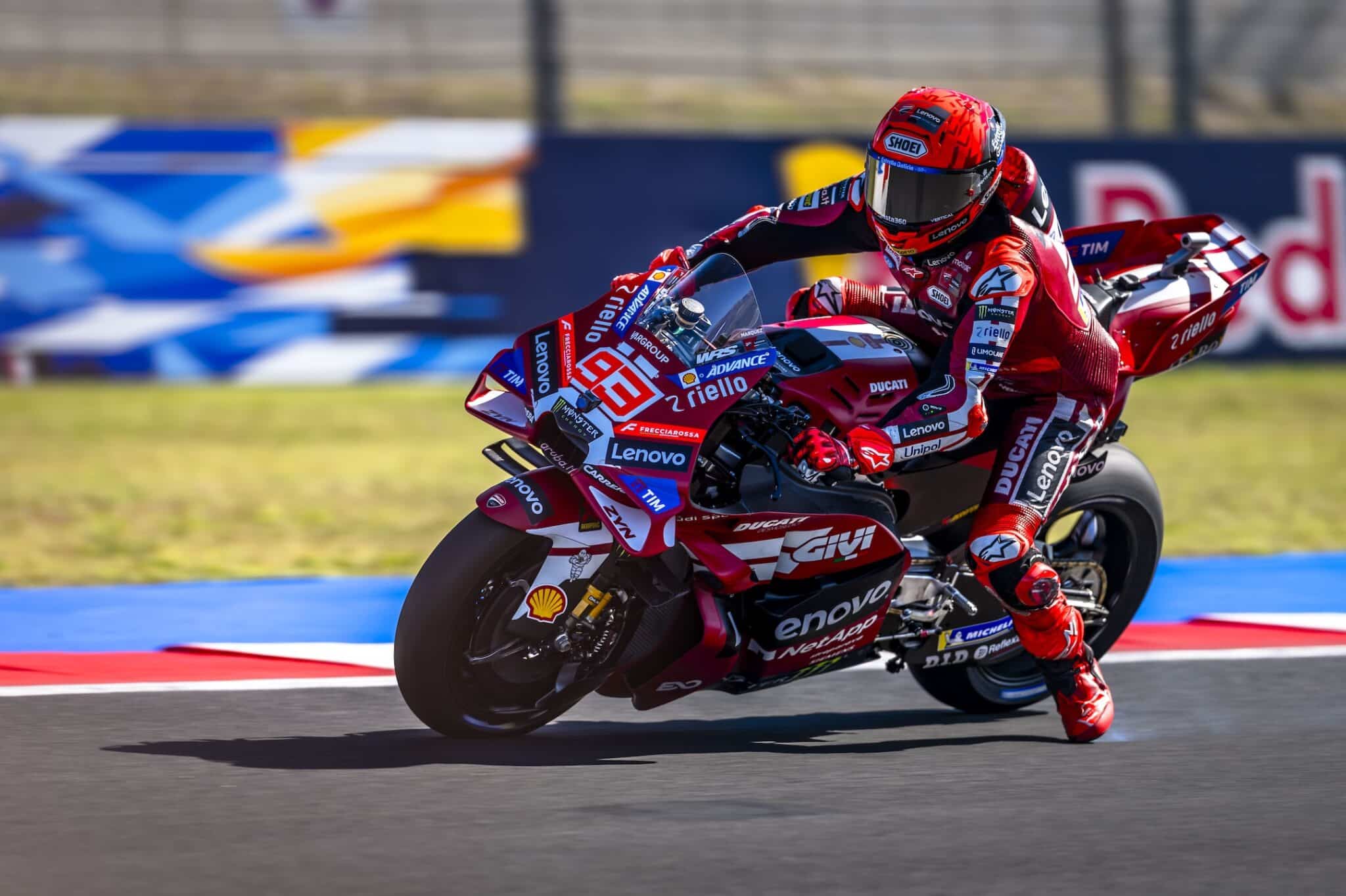 Marc Marquez in pista a Misano (© Ducati Media House)