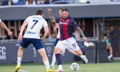 Bernardeschi marcato da Zielinski, che ha giocato martedi sera contro il Bruges (@DamianoFiorentini)