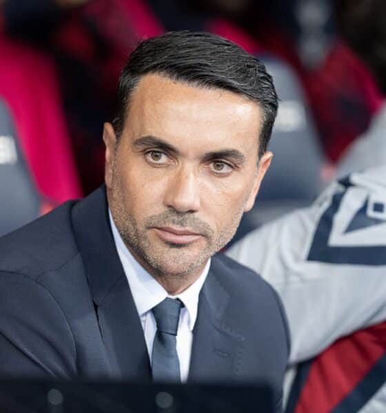 Raffaele Palladino sulla panchina del Bologna al Renato Dall'Ara