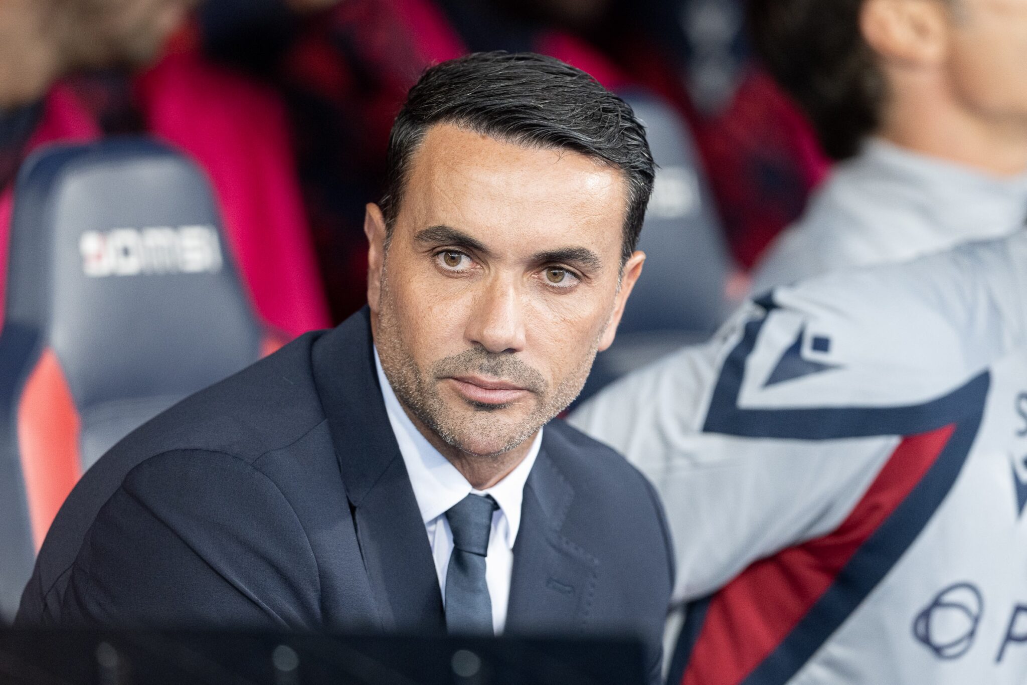 Raffaele Palladino sulla panchina del Bologna al Renato Dall'Ara